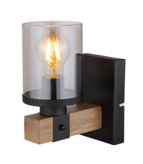 Lila Wall Lamp Matt Black 1x E27-1