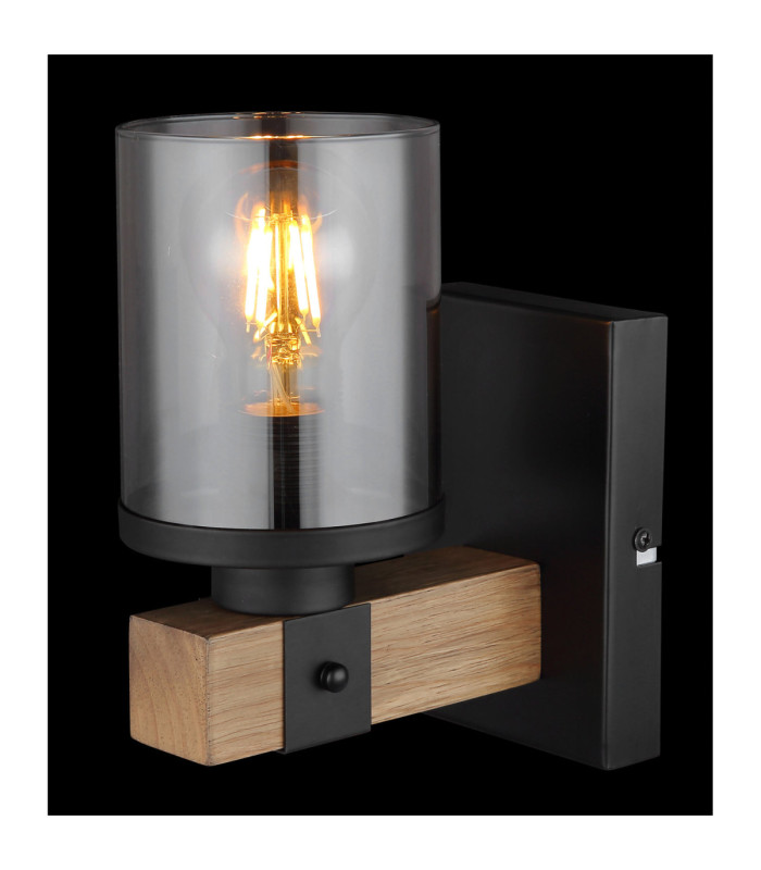 Lila Wall Lamp Matt Black 1x E27-3