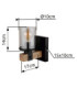 Lila Wall Lamp Matt Black 1x E27-5