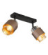 Milley Twin Ceiling Spotlight Matt Black 2x E27-1