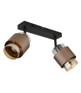 Milley Twin Ceiling Spotlight Matt Black 2x E27-2