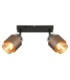 Milley Twin Ceiling Spotlight Matt Black 2x E27-3