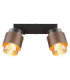 Milley Twin Ceiling Spotlight Matt Black 2x E27-4