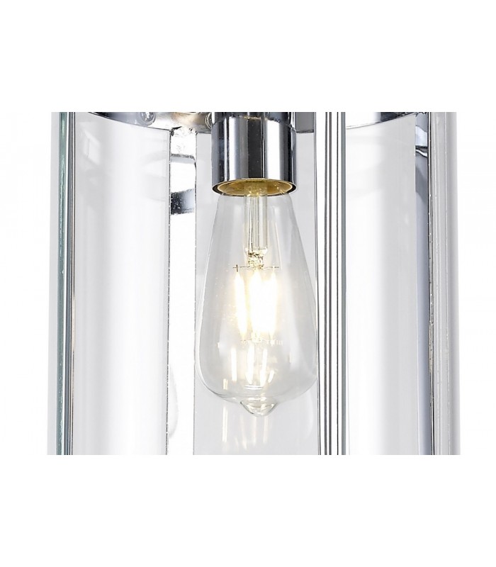 Ceiling Pendant, 1 Light E27, Polished Chrome - 8