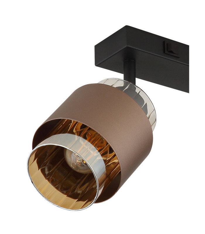 Milley Twin Ceiling Spotlight Matt Black 2x E27-5