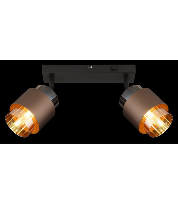 Milley Twin Ceiling Spotlight Matt Black 2x E27-7