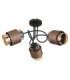 Milley Multi Arm Semi Flush Ceiling Lamp Matt Black 3x E27-2