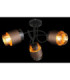 Milley Multi Arm Semi Flush Ceiling Lamp Matt Black 3x E27-4