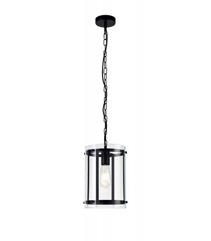 Ceiling Pendant, 1 Light E27, Matt Black - 1
