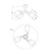 Milley Multi Arm Semi Flush Ceiling Lamp Matt Black 3x E27-7