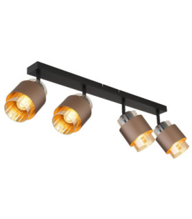 Milley Ceiling Spotlight Bar Matt Black 4x E27-1