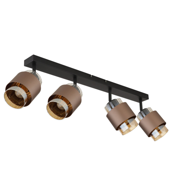 Milley Ceiling Spotlight Bar Matt Black 4x E27-2