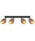 Milley Ceiling Spotlight Bar Matt Black 4x E27-3