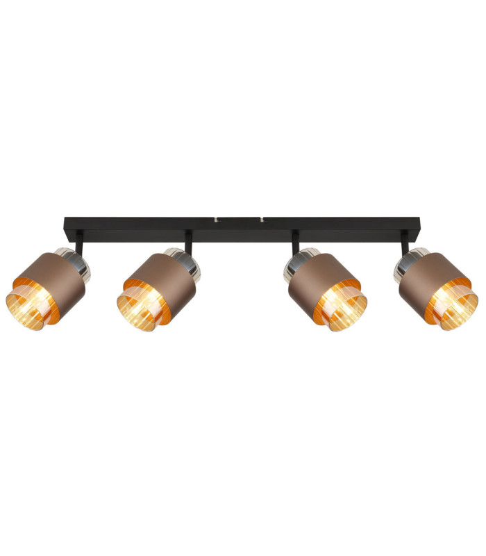 Milley Ceiling Spotlight Bar Matt Black 4x E27-3