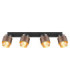 Milley Ceiling Spotlight Bar Matt Black 4x E27-4