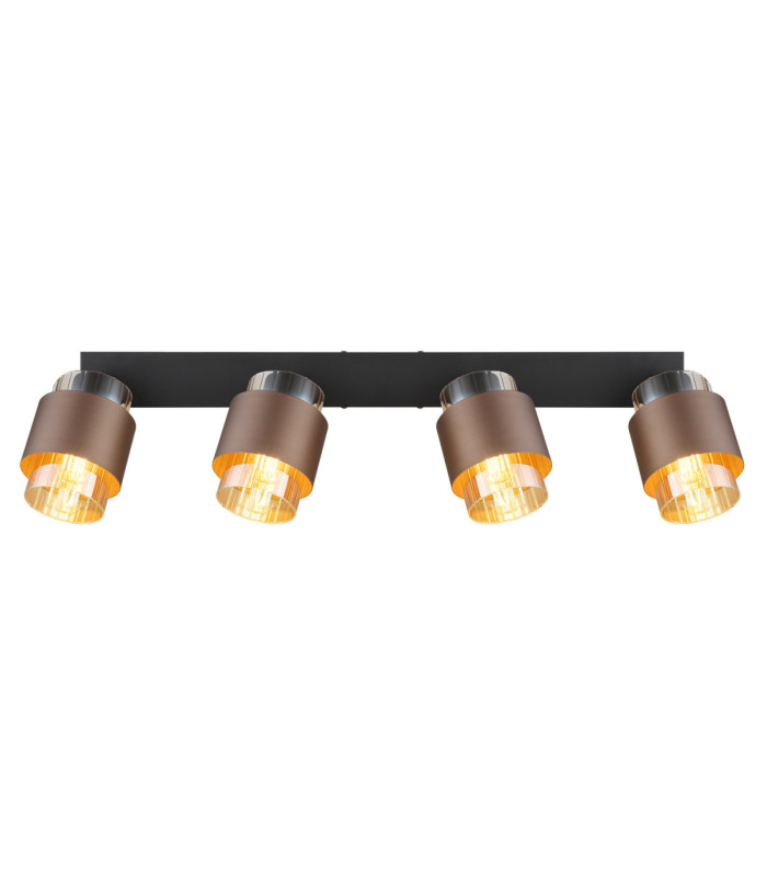 Milley Ceiling Spotlight Bar Matt Black 4x E27-4