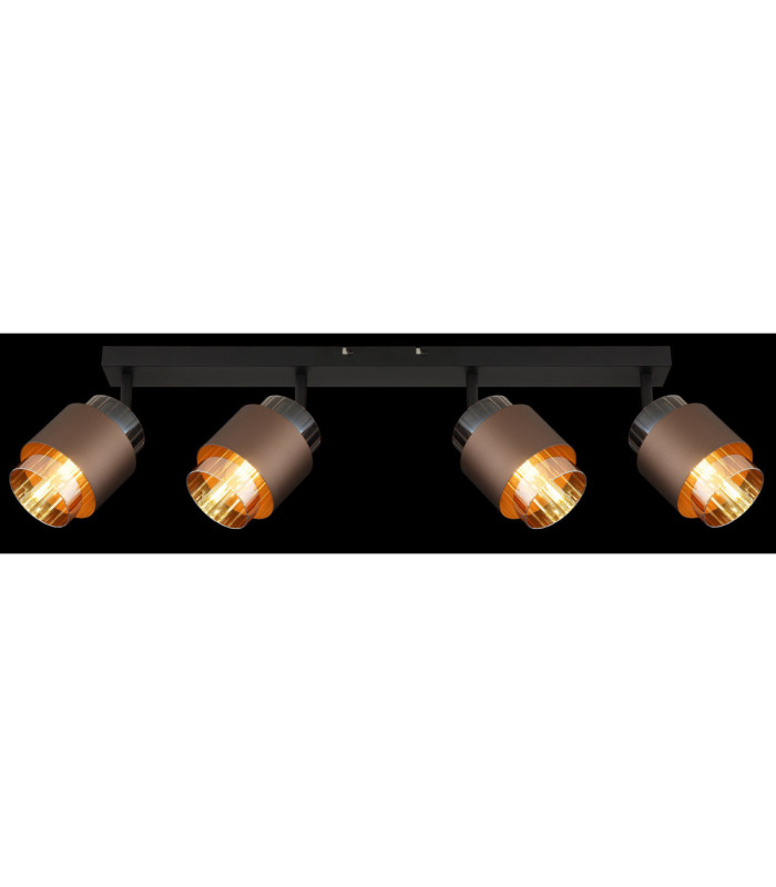 Milley Ceiling Spotlight Bar Matt Black 4x E27-6