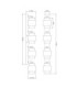 Milley Ceiling Spotlight Bar Matt Black 4x E27-10