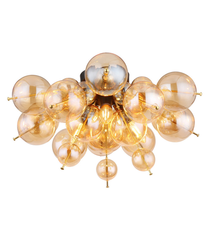 Udo Globe Ceiling Light Matt Black 3x E14-1