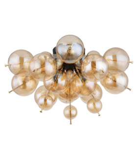 Udo Globe Ceiling Light Matt Black 3x E14-2