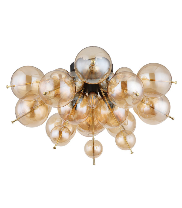 Udo Globe Ceiling Light Matt Black 3x E14-2