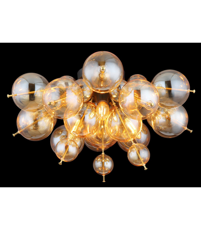Udo Globe Ceiling Light Matt Black 3x E14-3