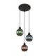 Zumba Cluster Pendant Ceiling Light Matt Black 3x E27-2