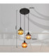 Zumba Cluster Pendant Ceiling Light Matt Black 3x E27-6