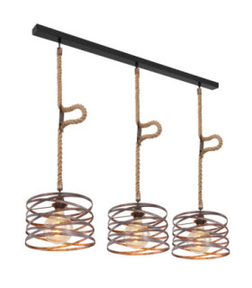 Marco Bar Pendant Ceiling Light Black 3x E27-1