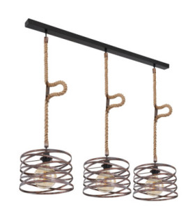 Marco Bar Pendant Ceiling Light Black 3x E27-2