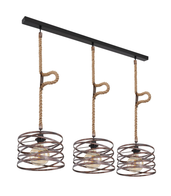 Marco Bar Pendant Ceiling Light Black 3x E27-2