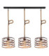 Marco Bar Pendant Ceiling Light Black 3x E27-3