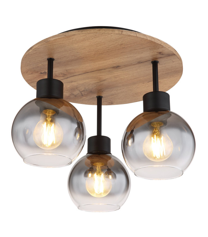 Moitas Shade Cluster Ceiling Light Matt Black 3x E27-1