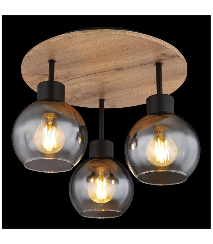 Moitas Shade Cluster Ceiling Light Matt Black 3x E27-4