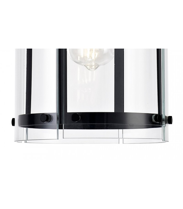 Ceiling Pendant, 1 Light E27, Matt Black - 7
