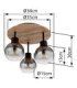 Moitas Shade Cluster Ceiling Light Matt Black 3x E27-7