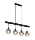 Moitas Bar Pendant Ceiling Light Matt Black 4x E27-1