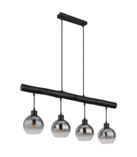 Moitas Bar Pendant Ceiling Light Matt Black 4x E27-2
