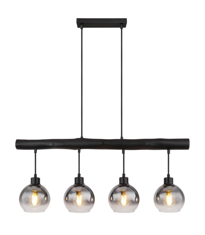 Moitas Bar Pendant Ceiling Light Matt Black 4x E27-3