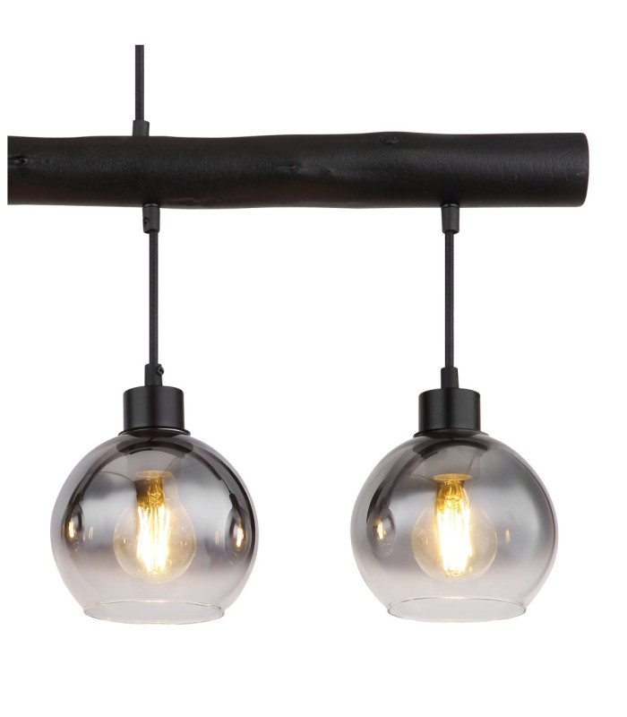 Moitas Bar Pendant Ceiling Light Matt Black 4x E27-4