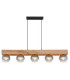 Moitas Bar Pendant Ceiling Light Matt Black 5x E27-3