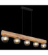Moitas Bar Pendant Ceiling Light Matt Black 5x E27-5