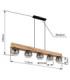 Moitas Bar Pendant Ceiling Light Matt Black 5x E27-9