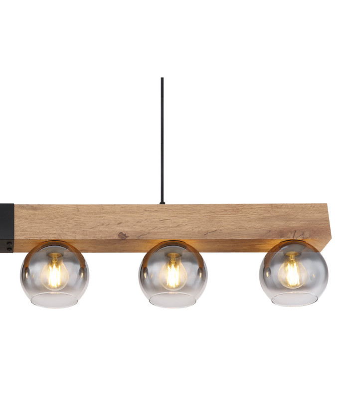 Moitas Bar Pendant Ceiling Light Matt Black 6x E27-4