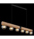 Moitas Bar Pendant Ceiling Light Matt Black 6x E27-5