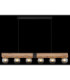 Moitas Bar Pendant Ceiling Light Matt Black 6x E27-6