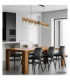 Moitas Bar Pendant Ceiling Light Matt Black 6x E27-8