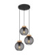 Pablo Cluster Pendant Ceiling Light Matt Black 3x E27-1