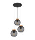 Pablo Cluster Pendant Ceiling Light Matt Black 3x E27-2