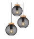 Pablo Cluster Pendant Ceiling Light Matt Black 3x E27-3